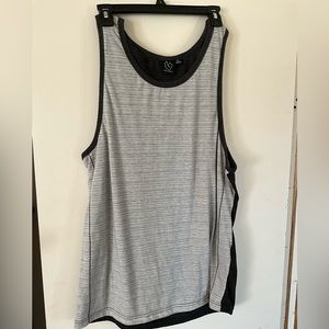 Burnside Men’s Tank Top XL Sleeveless 2 Tone Gray Cotton Polyester
